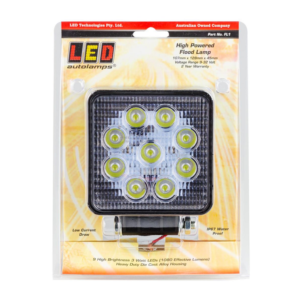 LED Autolamps High-Powered Flood Lamp Square FL1