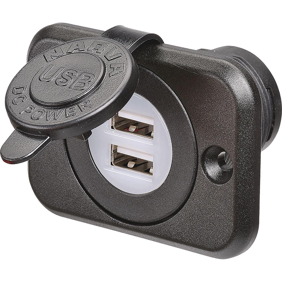 Narva LED Dual USB Socket Light and Cover Blister Pack 81102BL