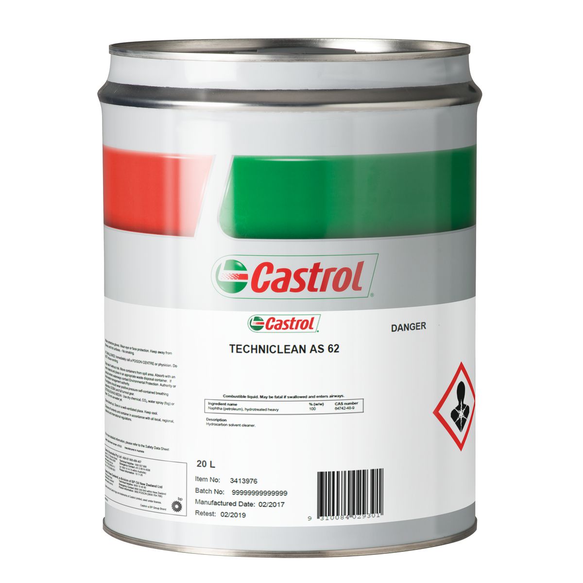 Castrol TECHNICLEAN AS 62 Solvent 20L 3413976