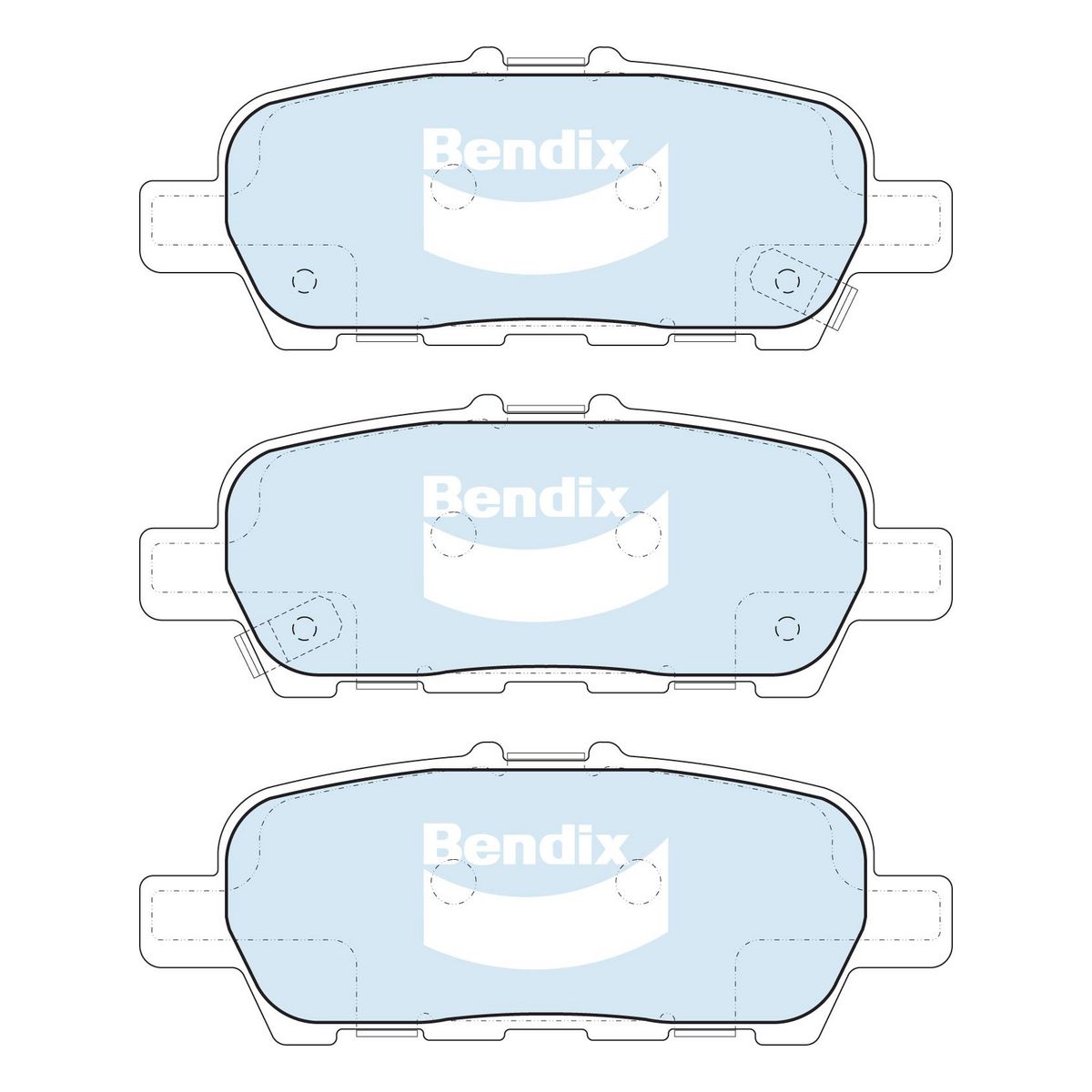 Bendix 4x4 Brake Pad Set Rear DB2340 -4WD