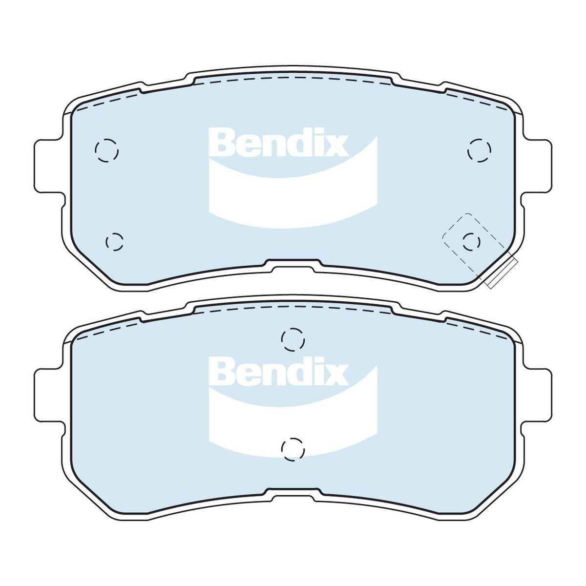 Bendix 4x4 Brake Pad Set Rear DB1943 -4WD