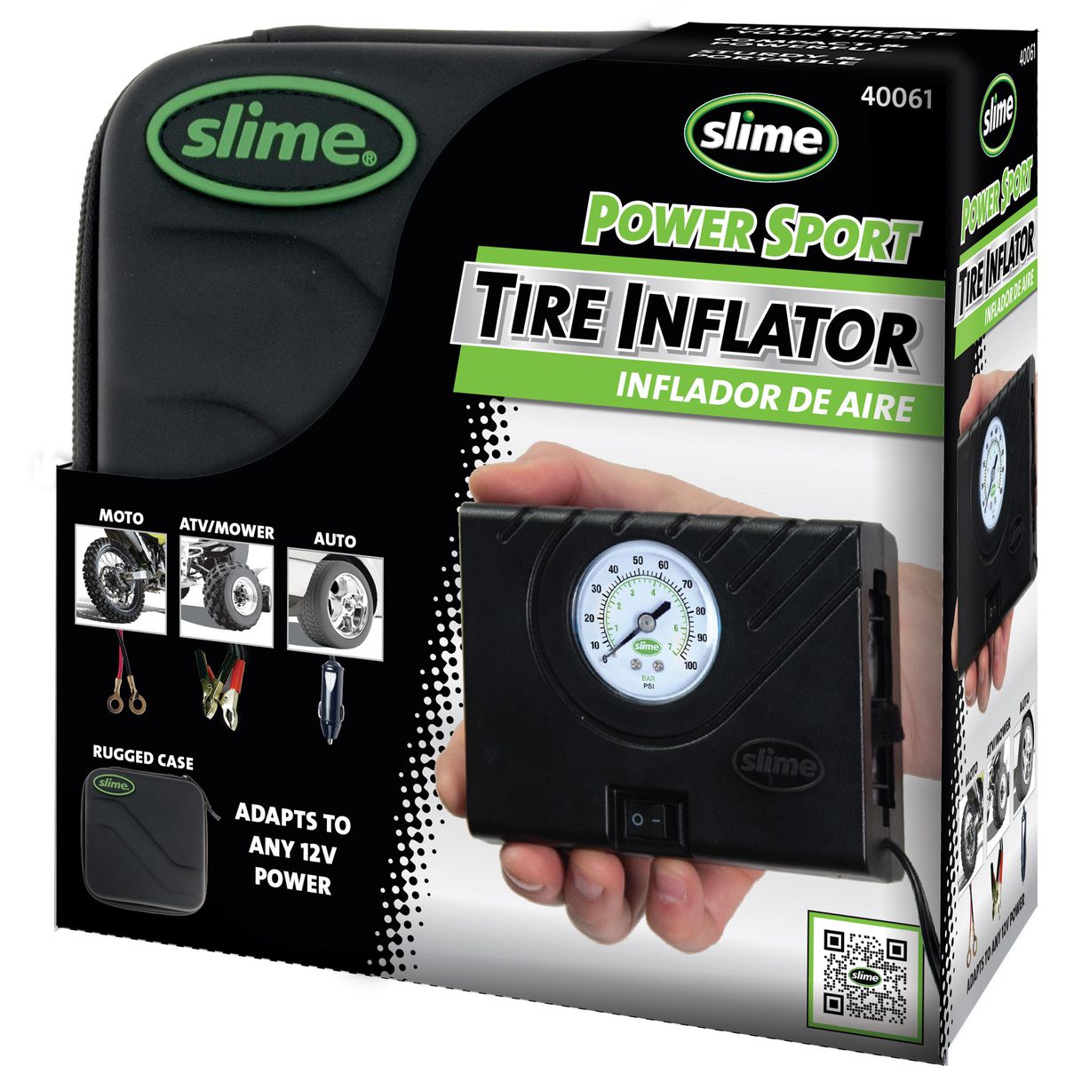 Slime Power Tyre Inflator Sport 12V 0-100 PSI 40061
