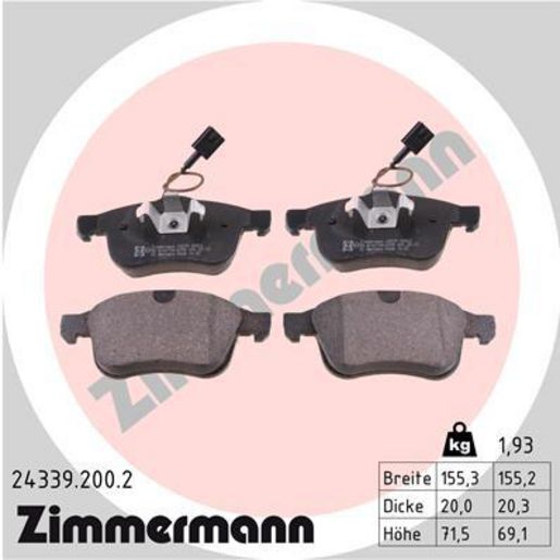 Zimmermann Brake Pad Front Set 24339.200.2