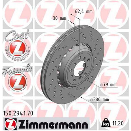 Zimmermann Formula Z Brake Rotor 380mm Front RH 150.2941.70
