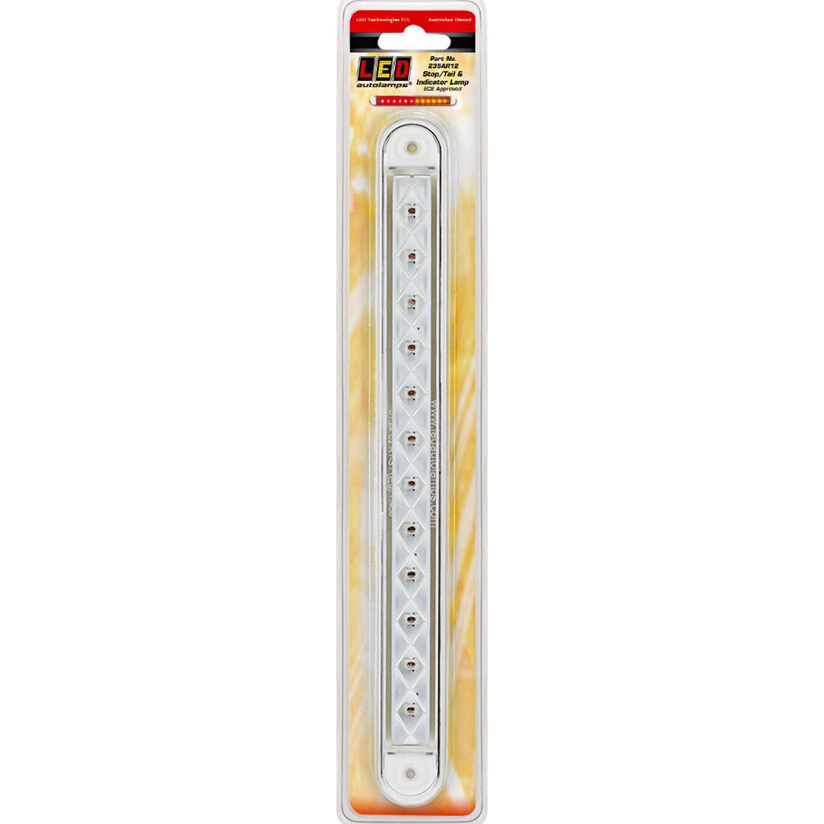 LED Autolamps Stop/Tail/Indicator Strip Light LED Rubber Grommet 12V 235AR12