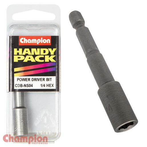 Champion Driver Bits 1/4 Inch Hex Magnetic CDB-NS04