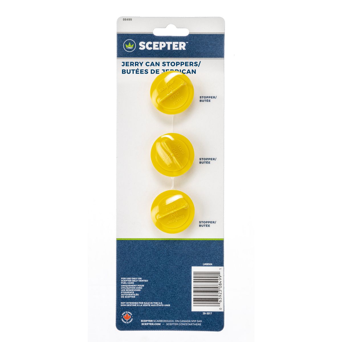 Scepter Jerry Can Stopper Set 3pc Suits Scepter Fuel Cans Only