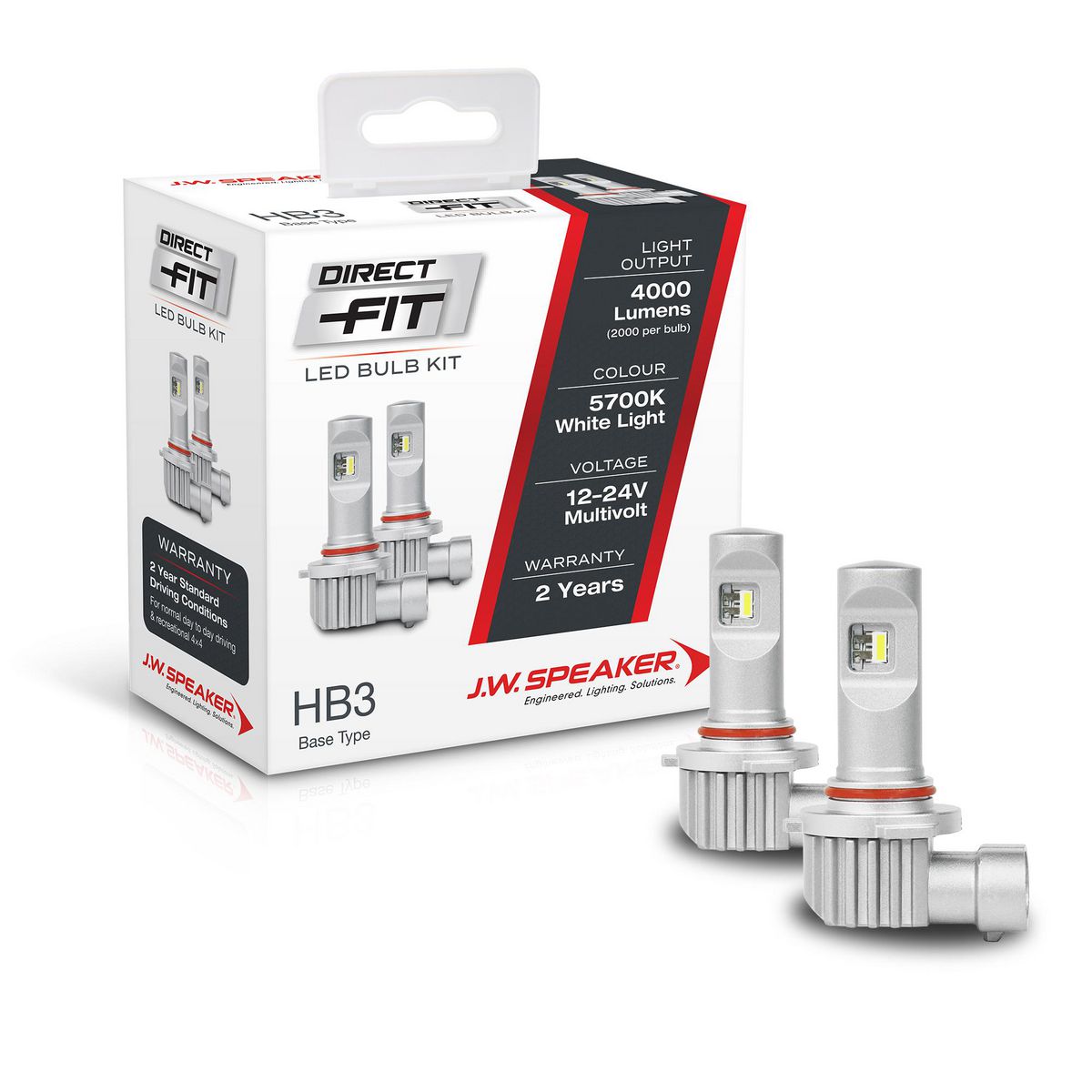 JW Speaker Speaker Hb3 LED Direct Fit Bulb Kit 12/24V 6000K 999005