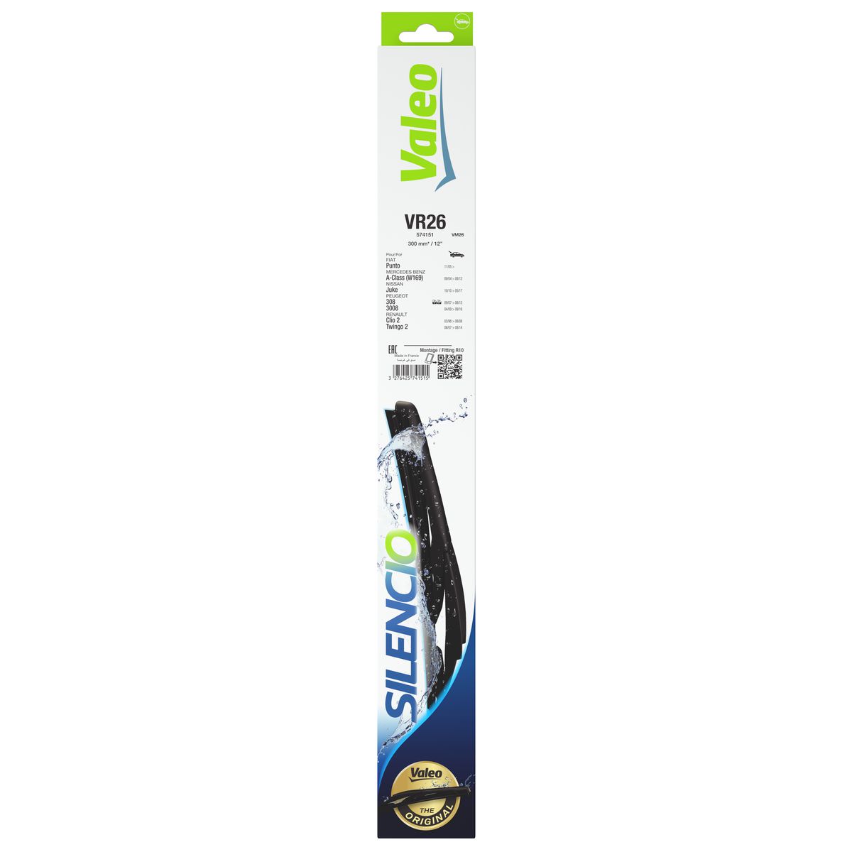 Valeo Silencio Wiper Blade Rear 300mm VR26