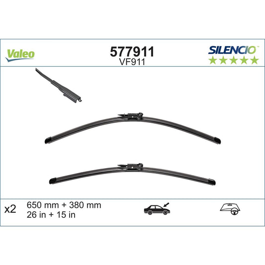 Valeo Silencio Wiper Blade Set Front VM432 577911