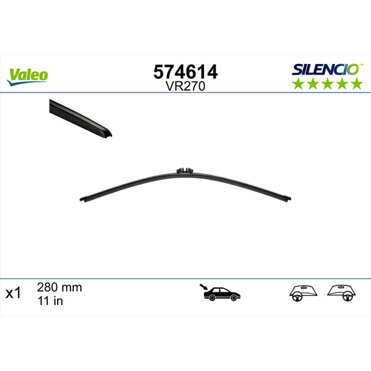 Valeo Silencio Wiper Blade Rear VR270 574614