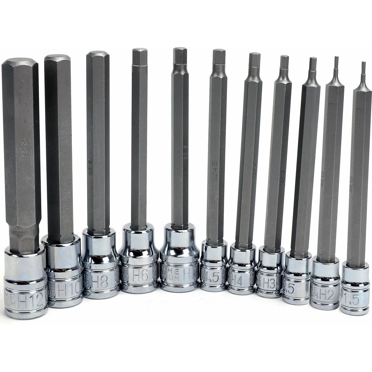 Mechpro Socket Rail Hex Key Extra Long Set 11pc