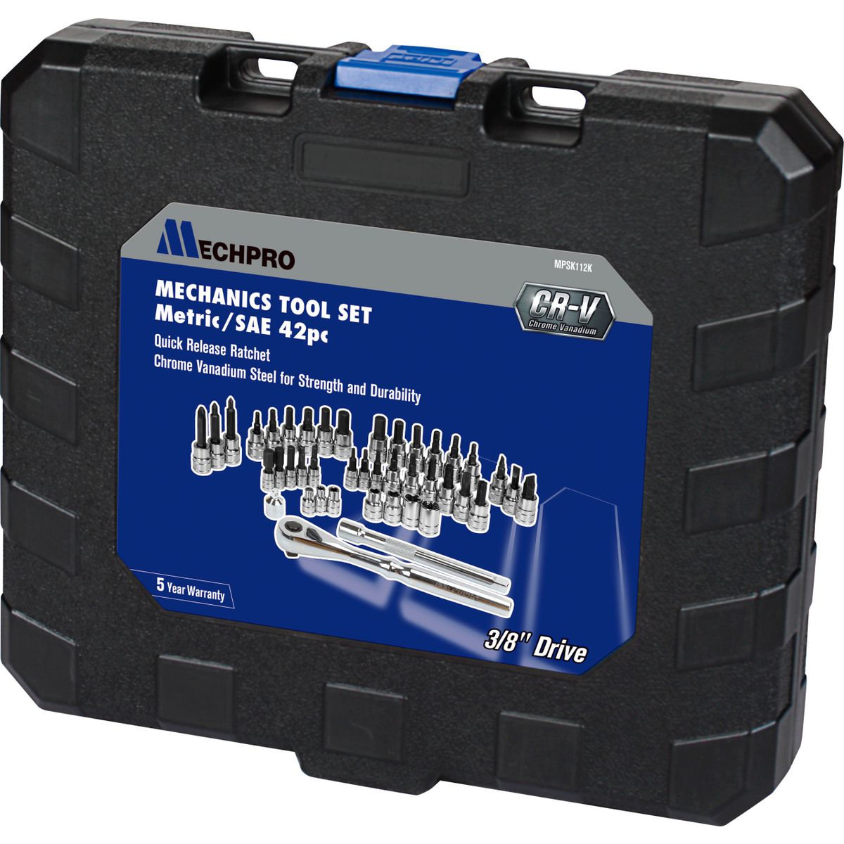 Mechpro Mechanics Tool Set Metric/SAE 42pc
