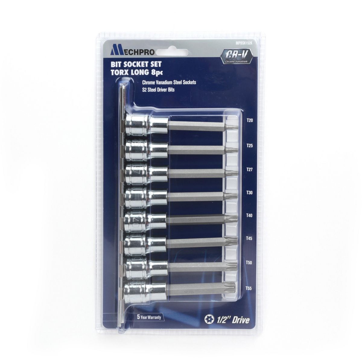 Mechpro Long Torx Socket Set 1/2In 8pc