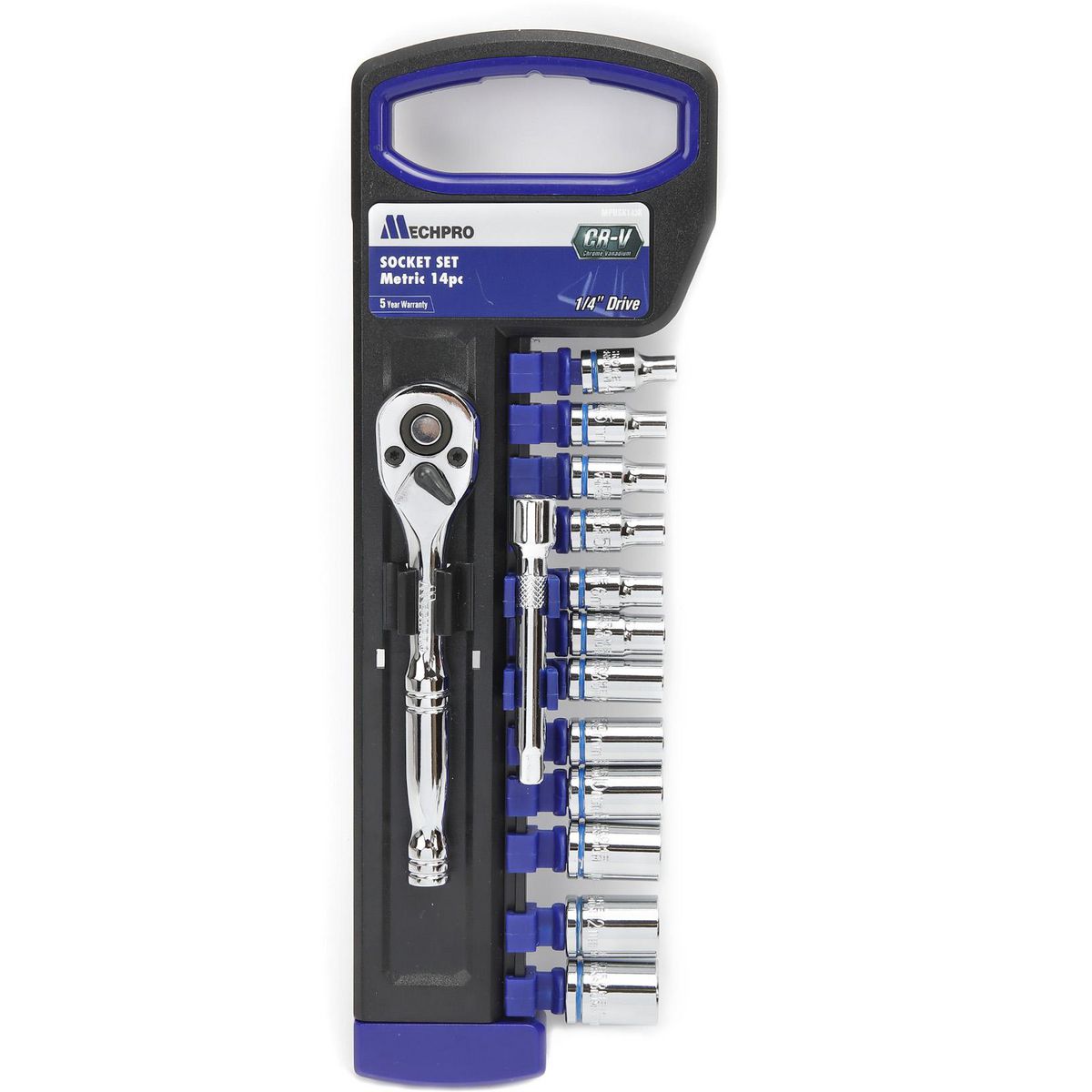 Mechpro Socket Set Metric 1/4In Drive 14pc