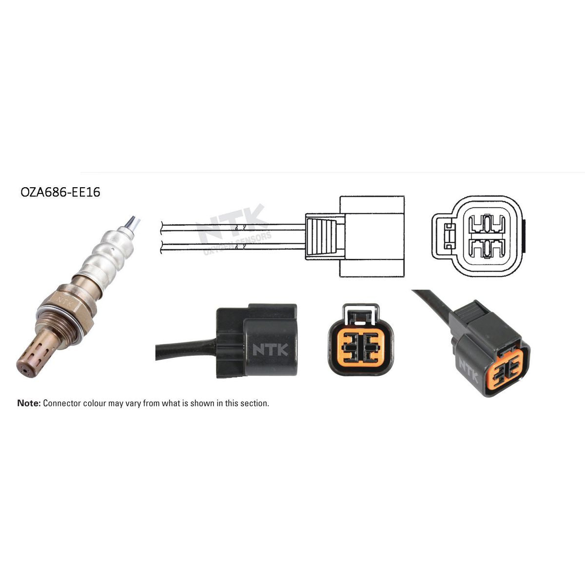 NTK Oxygen Lambda Sensor OZA686-EE16