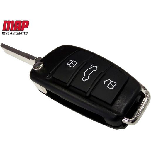 MAP Car Remote Shell (3 Button) fits Audi KF140