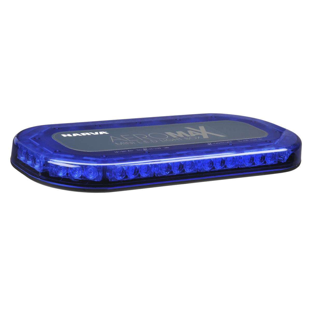 Narva 12/24V Aeromax LED Mini Light Bar Blue 365Mm Permanent Mount 85014B
