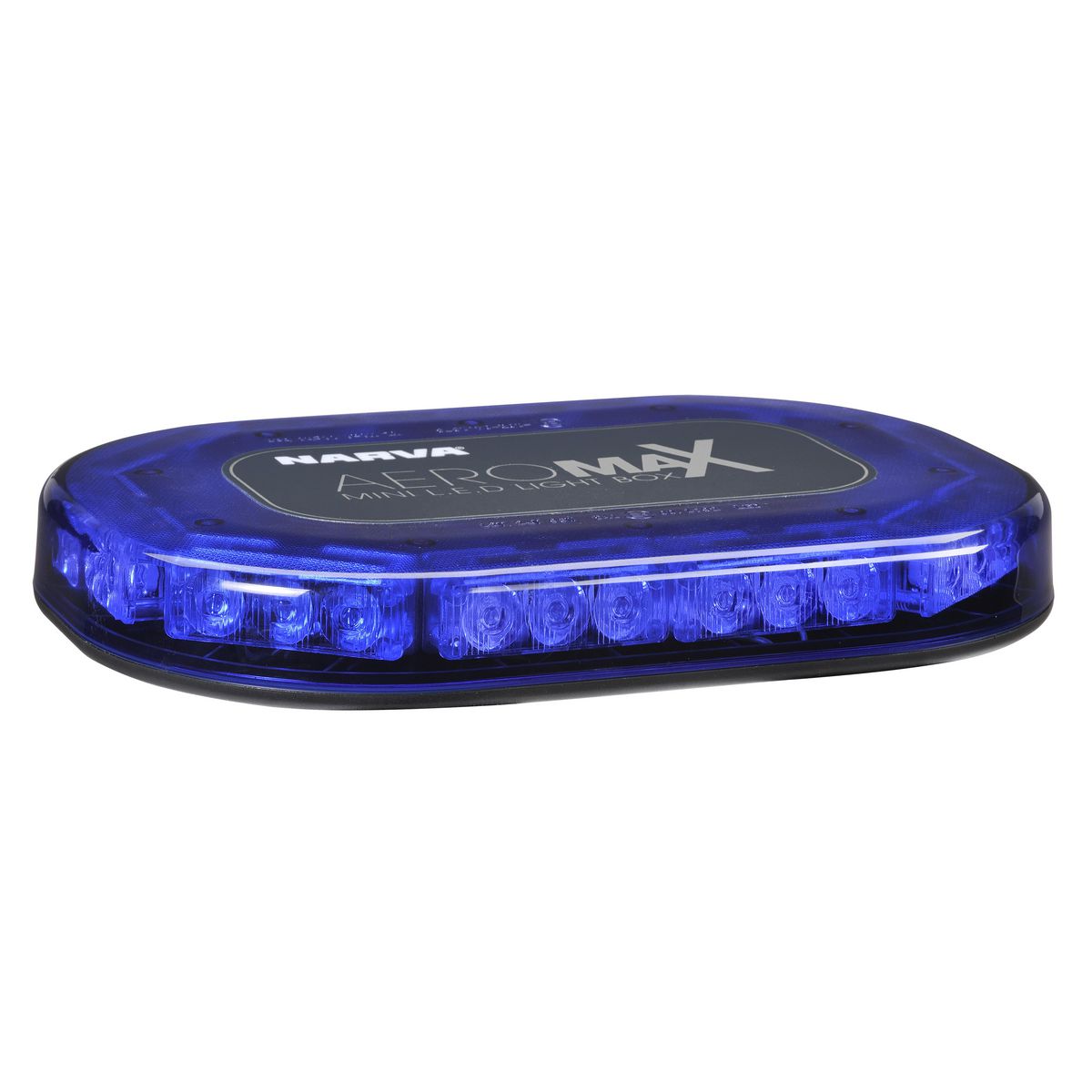 Narva 12/24V Aeromax LED Mini Light Bar Permanent Mount 250Mm Blue 85010B