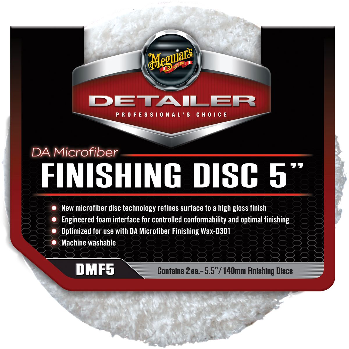 Meguiars DA Microfibre Finishing Disc 5.5inch 140mm DMF5