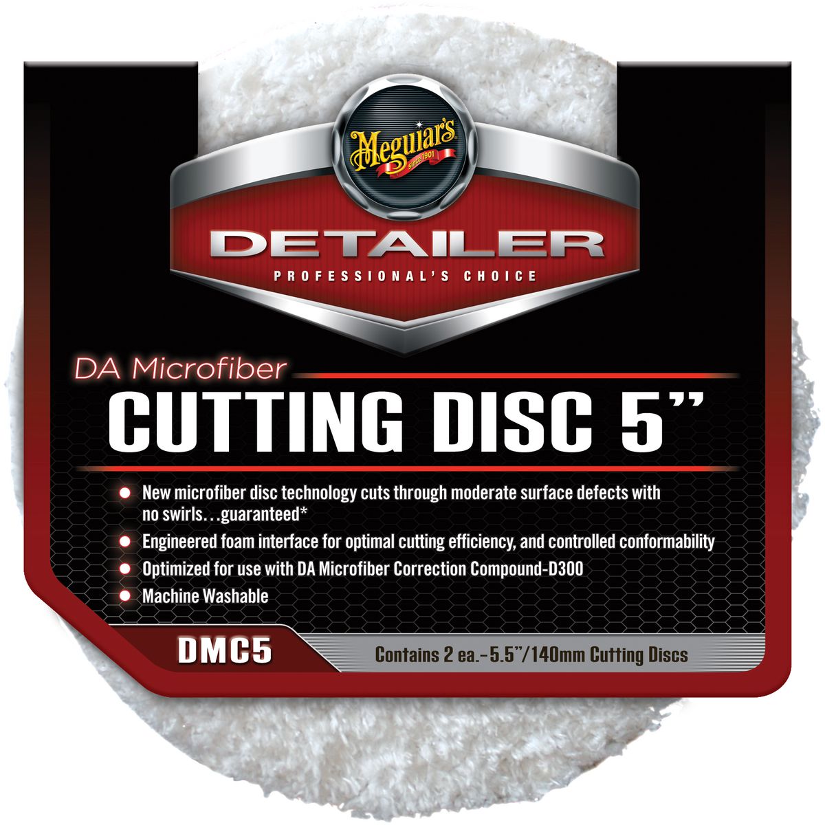 Meguiars DA Microfibre Cutting Disc 5.5inch 140mm DMC5