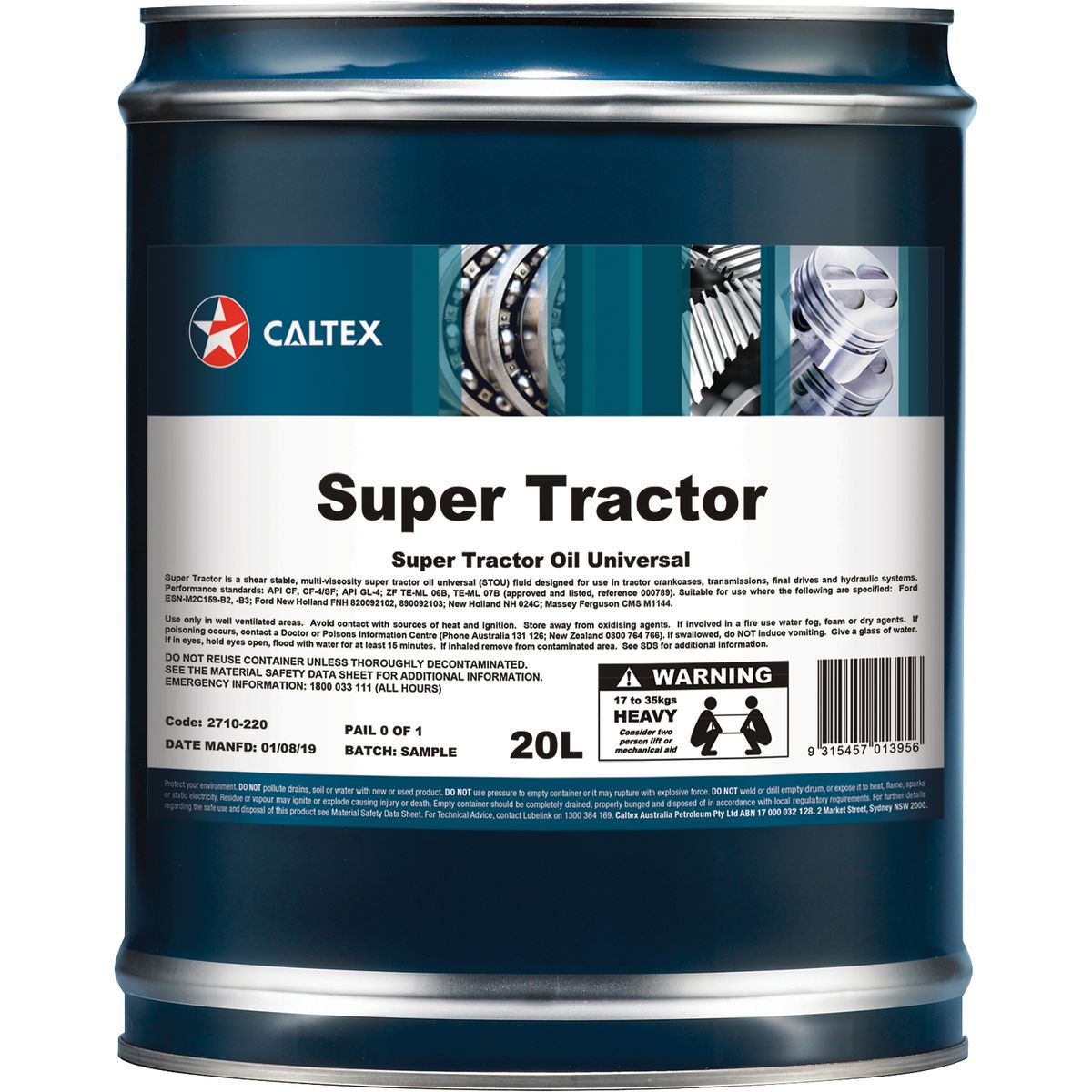 Caltex Super Tractor Oil SAE 15W-40 Engine Oil 20L 2710-220