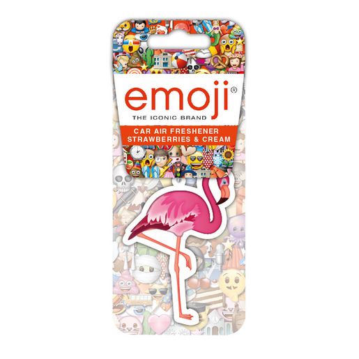 Emoji Car Air Freshener - Flamingo Strawberries & Cream 4802311