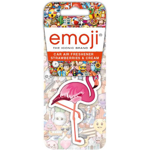 Emoji Car Air Freshener - Flamingo Strawberries & Cream 4802311