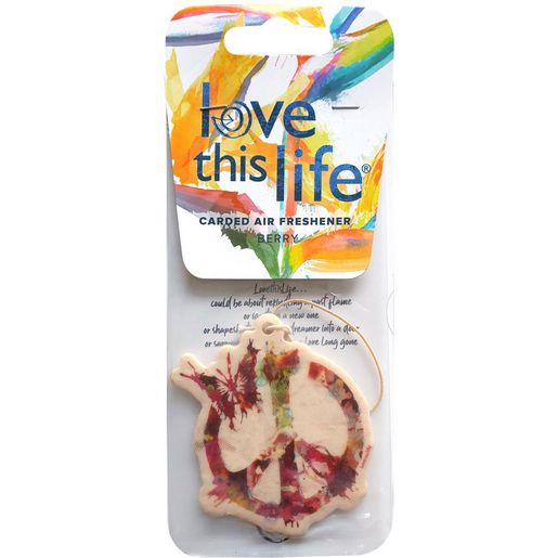 Love This Life Car Air Freshener - Peace Berry Scent 4502308