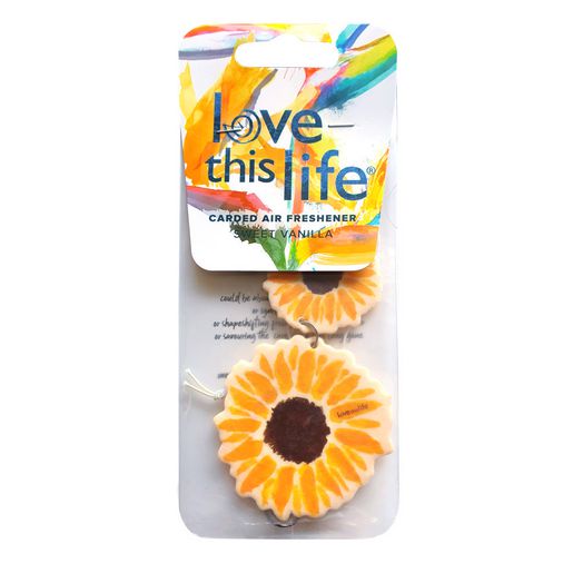 Love This Life Car Air Freshener - Sunflower Chain Vanilla Scent 4502309