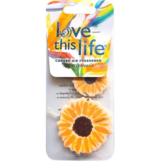 Love This Life Car Air Freshener - Sunflower Chain Vanilla Scent 4502309