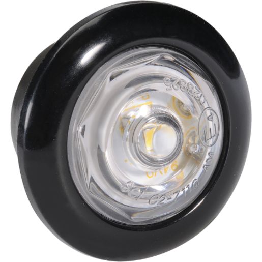 Narva Model 2 LED Front End Outline Marker Lamp with Black Housing White 27mm 9-33V 90222BL