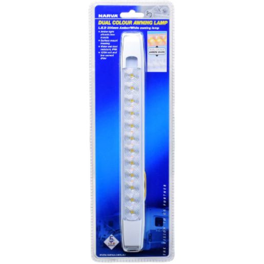 Narva Dual Colour Awning Lamp 12V White/Amber Blister Pack 87760BL