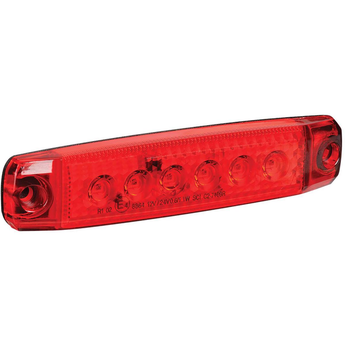Narva Model 10 LED Rear End Outline Marker Lamp Red 96mm x 20mm 9-33V 91008BL