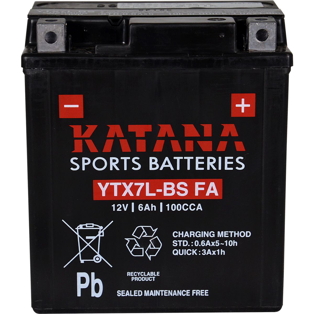 Katana 12V 6Ah Motorcycle Battery YTX7L-BS FA 151014