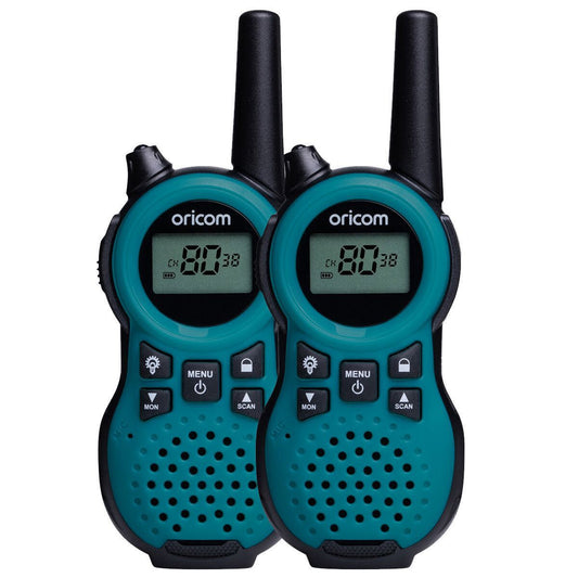 Oricom UHF CB Compact Handheld Radio Twin Pack Blue PMR795BL