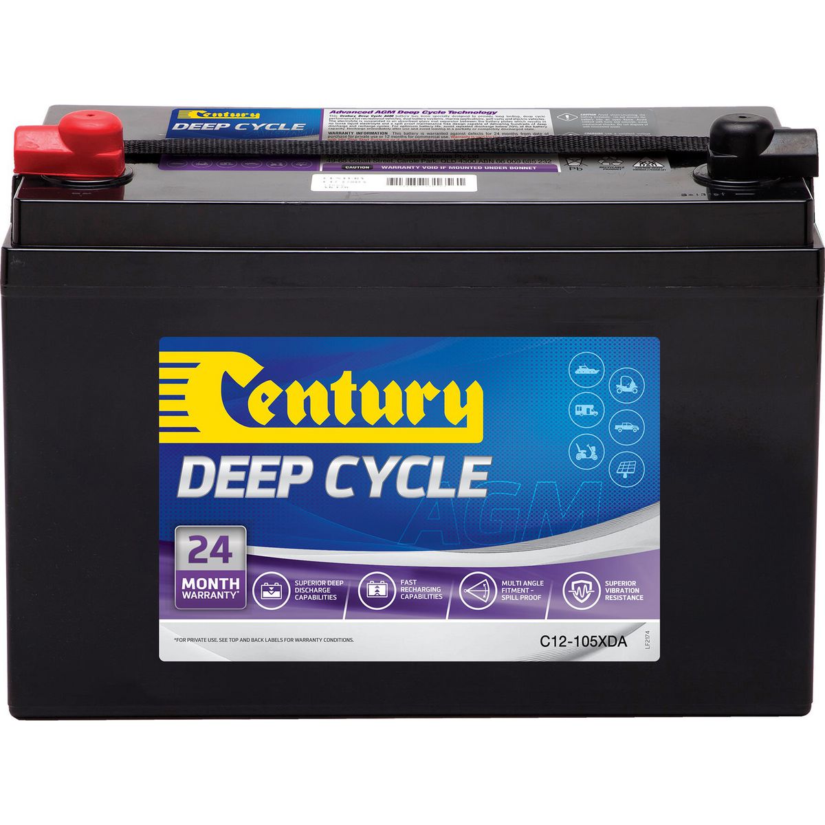 Century Deep Cycle Battery C12105DA C12105DA