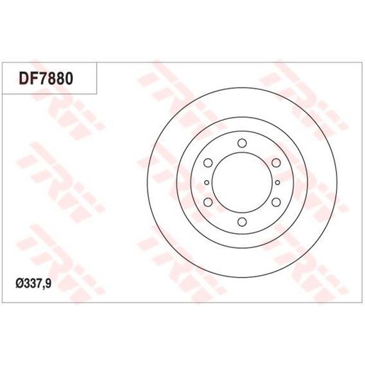 TRW Brake Rotor Front DF7880S