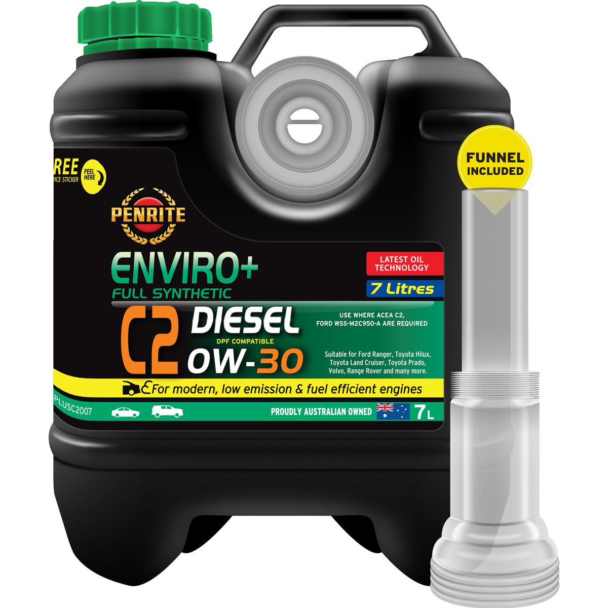 Penrite Enviro+ C2 0W-30 Synthetic Engine Oil 7L EPLUSC2007