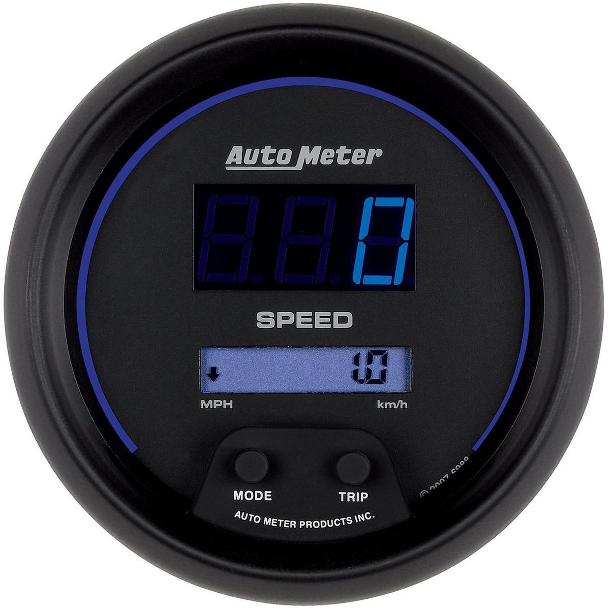 Autometer Cobalt Digital 3-3/8in Speedo Gauge 200MPH/320KPH Programmable In Dash AU6988