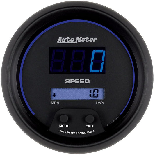 Autometer Cobalt Digital 3-3/8in Speedo Gauge 200MPH/320KPH Programmable In Dash AU6988