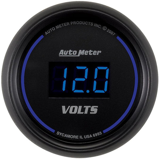Autometer Cobalt Digital 2-1/16in Voltmeter Gauge 8-18V Electric AU6993