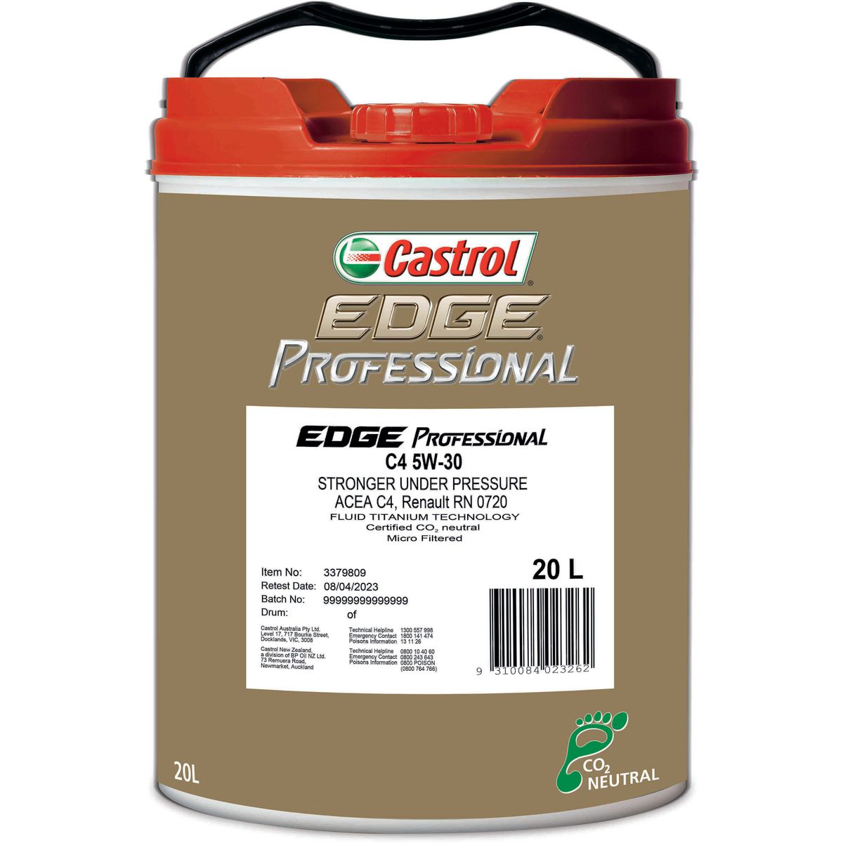 Castrol EDGE Professional C4 5W-30 Engine Oil 20L 3379809