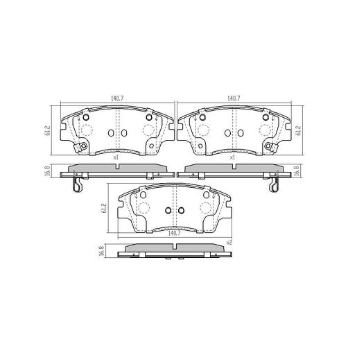 RDA GP Max Brake Pad Set Front RDB2428
