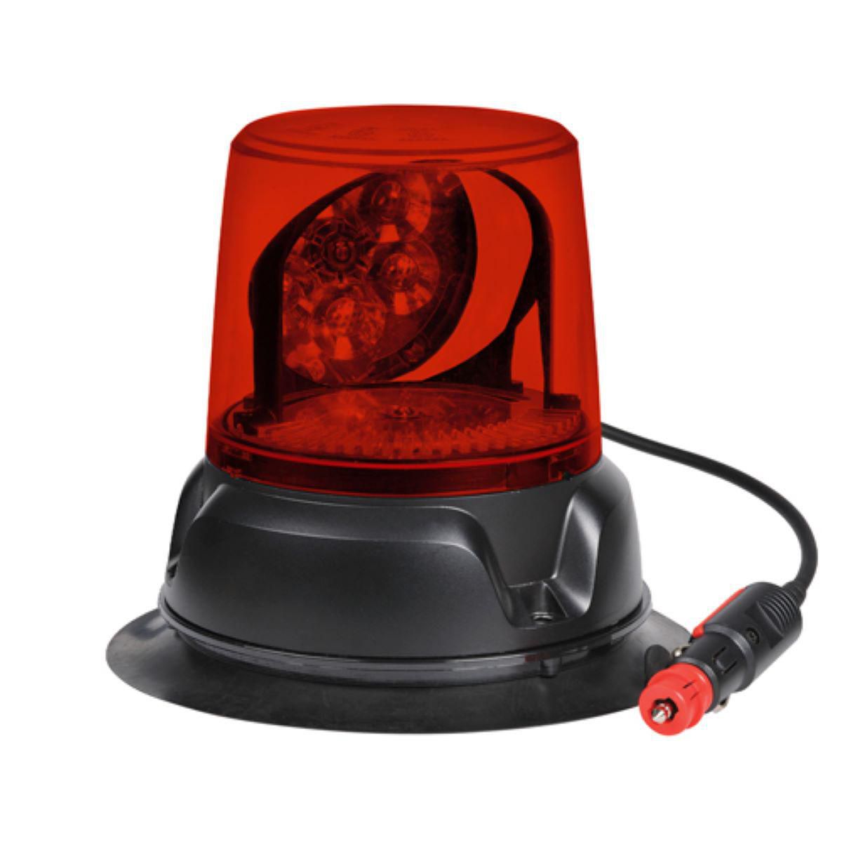 Narva LED Aeromax 12/24V Rotating Beacon Magnetic Base Red 85472R