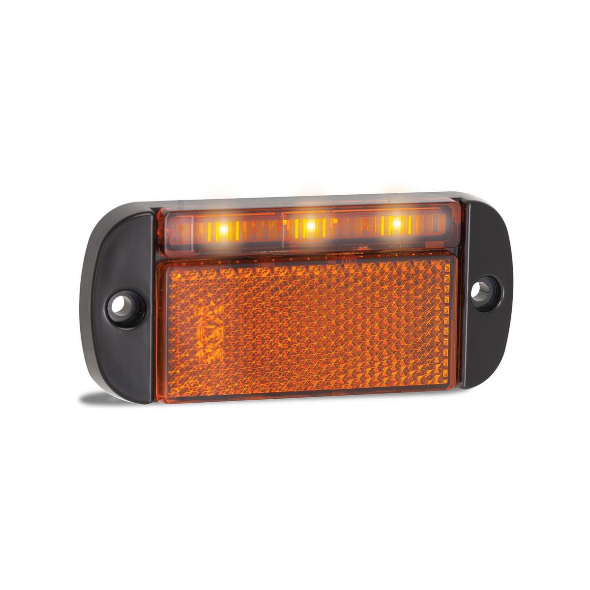 LED Autolamps Side Marker with Reflector and 40cm Cable Amber 100 x 44mm Multi-volt 44AMEB
