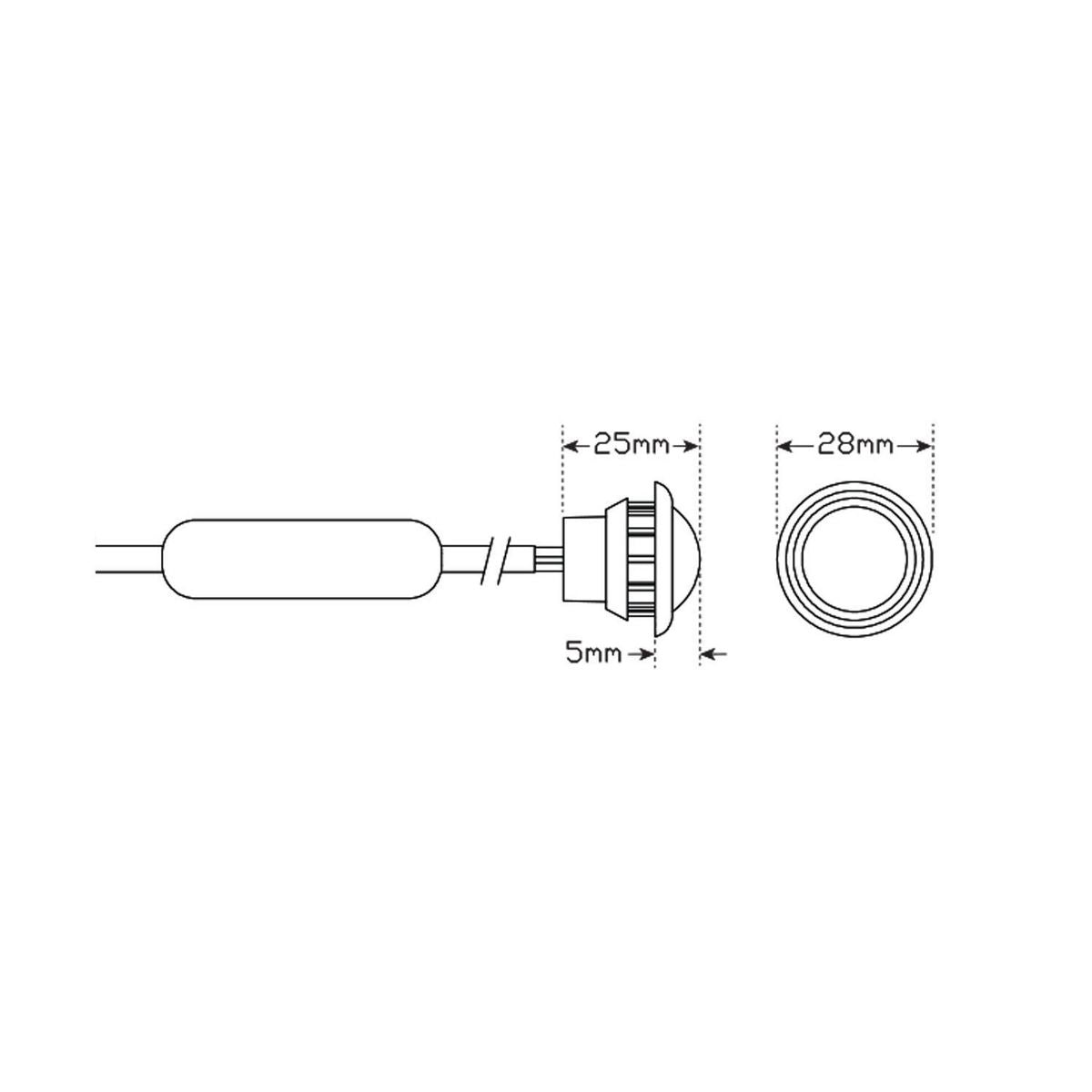 LED Autolamps Front End Outline Marker With Fem 181WMCSB