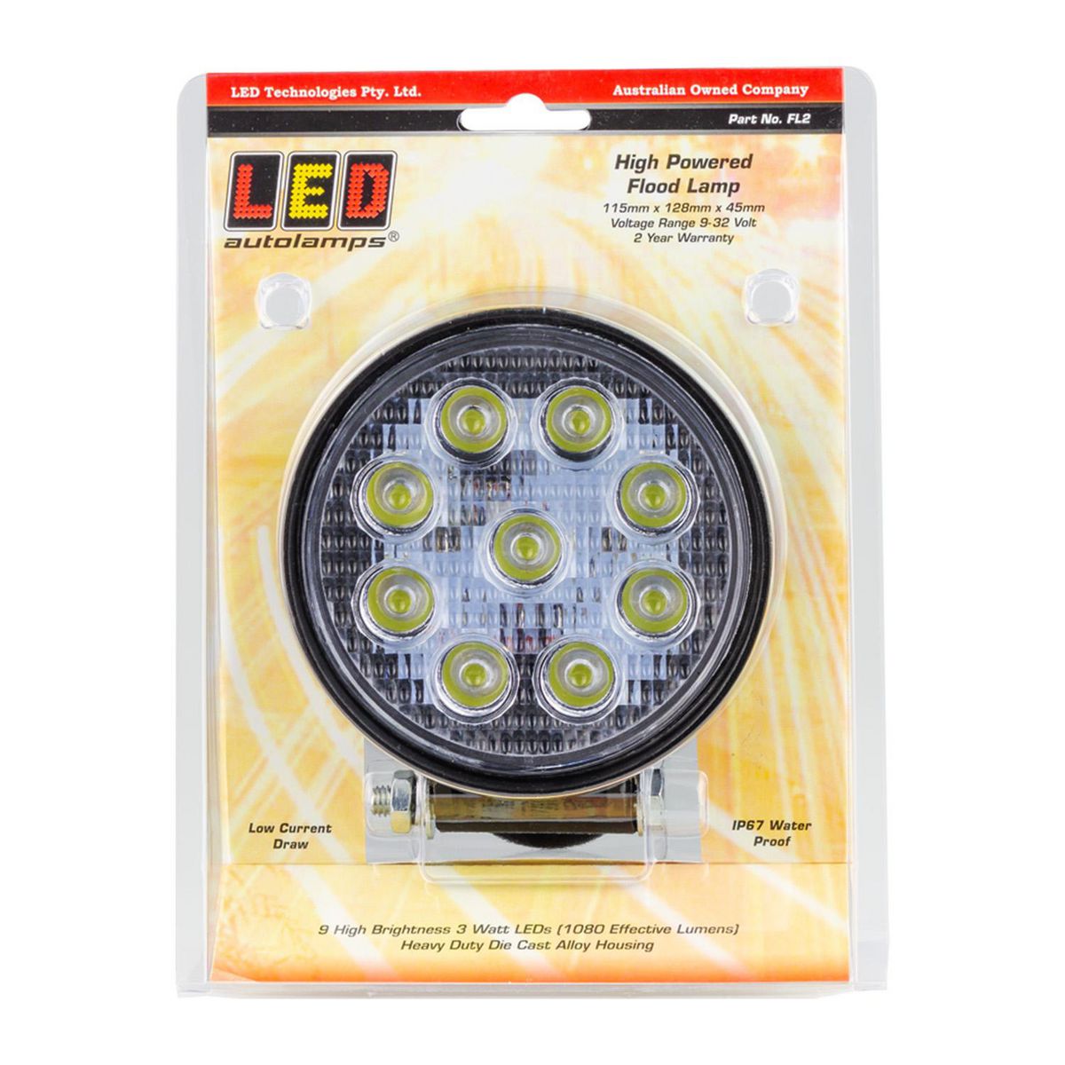 LED Autolamps High-Powered Flood Lamp Round FL2