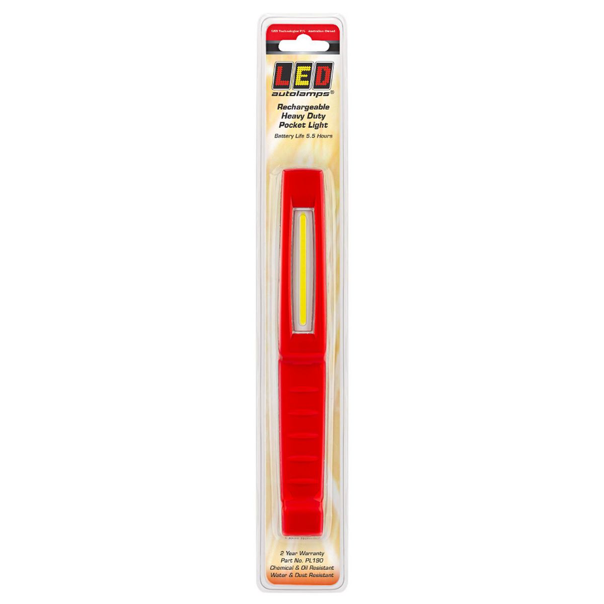 LED Autolamps LED Heavy Duty Pen Light Twin Magnet Usb Charging Blister Pack PL190
