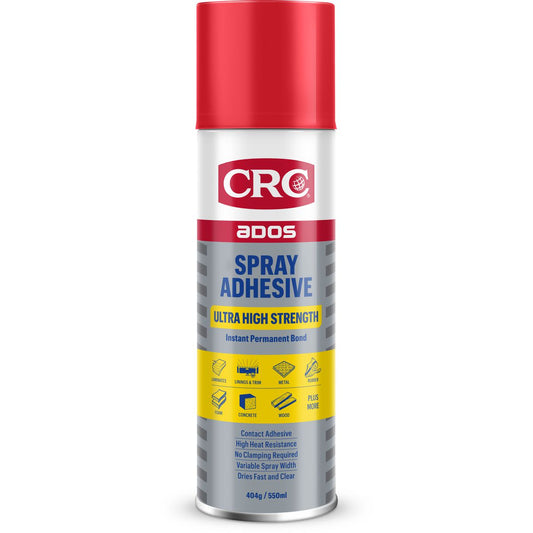CRC ADOS Ultra High Strength Aerosol Spray Adhesive 550ml 8180